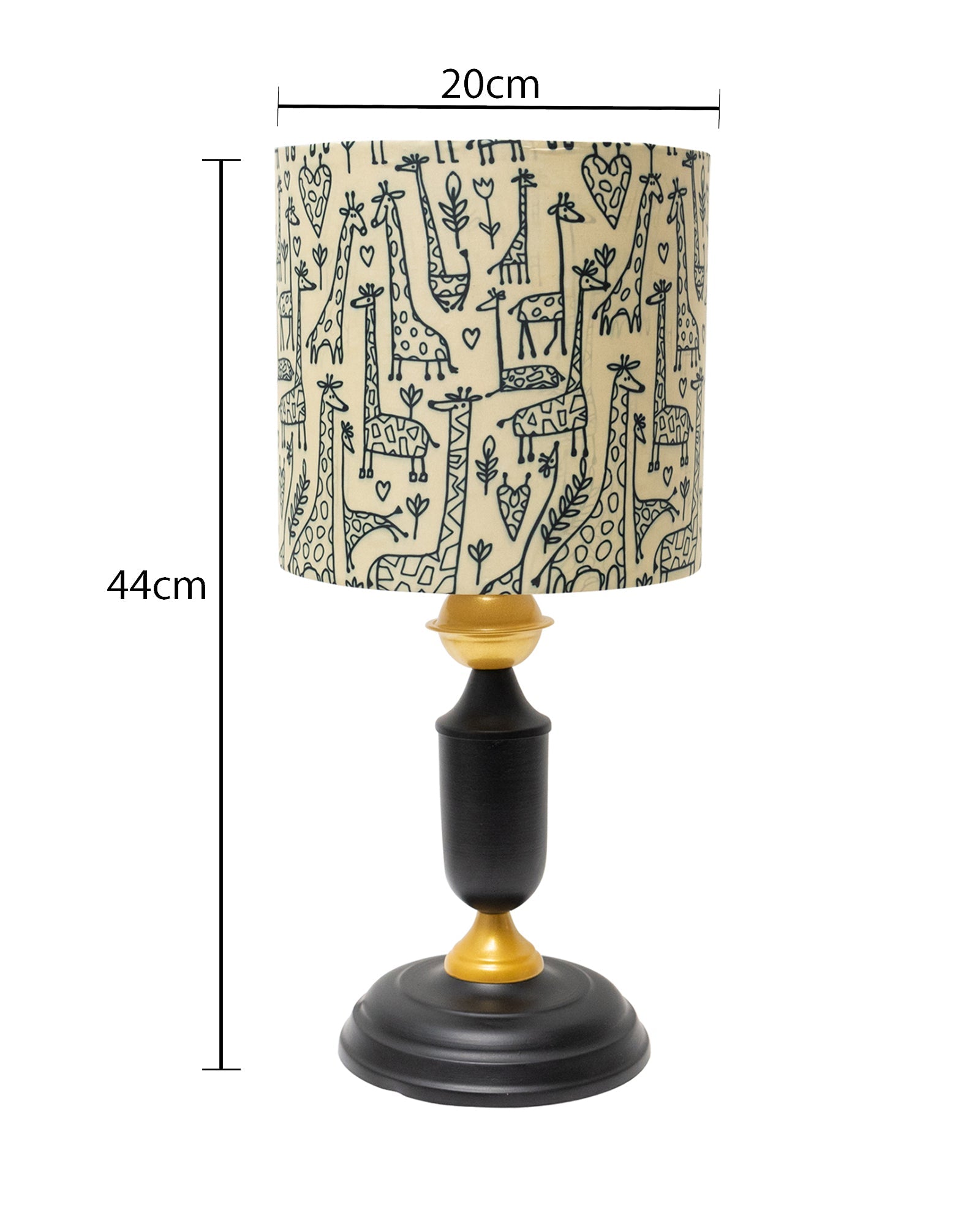 Murphy Black Table Lamp with Shade, LED bulb included