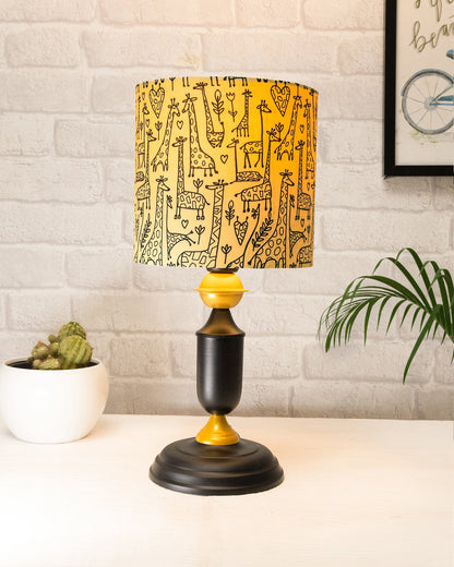 Murphy Black Table Lamp with Shade, LED bulb included