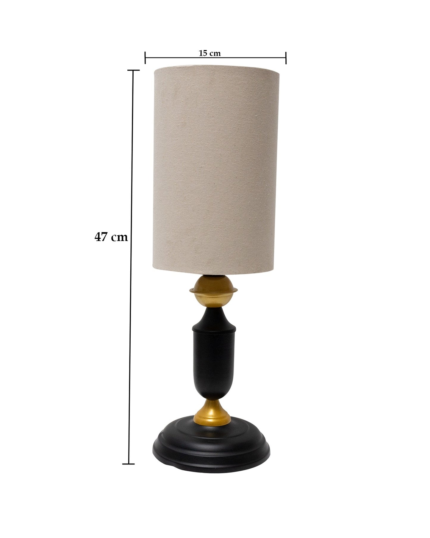Murphy Black Table Lamp with Shade, LED bulb included