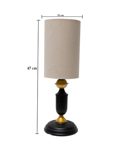 Murphy Black Table Lamp with Shade, LED bulb included