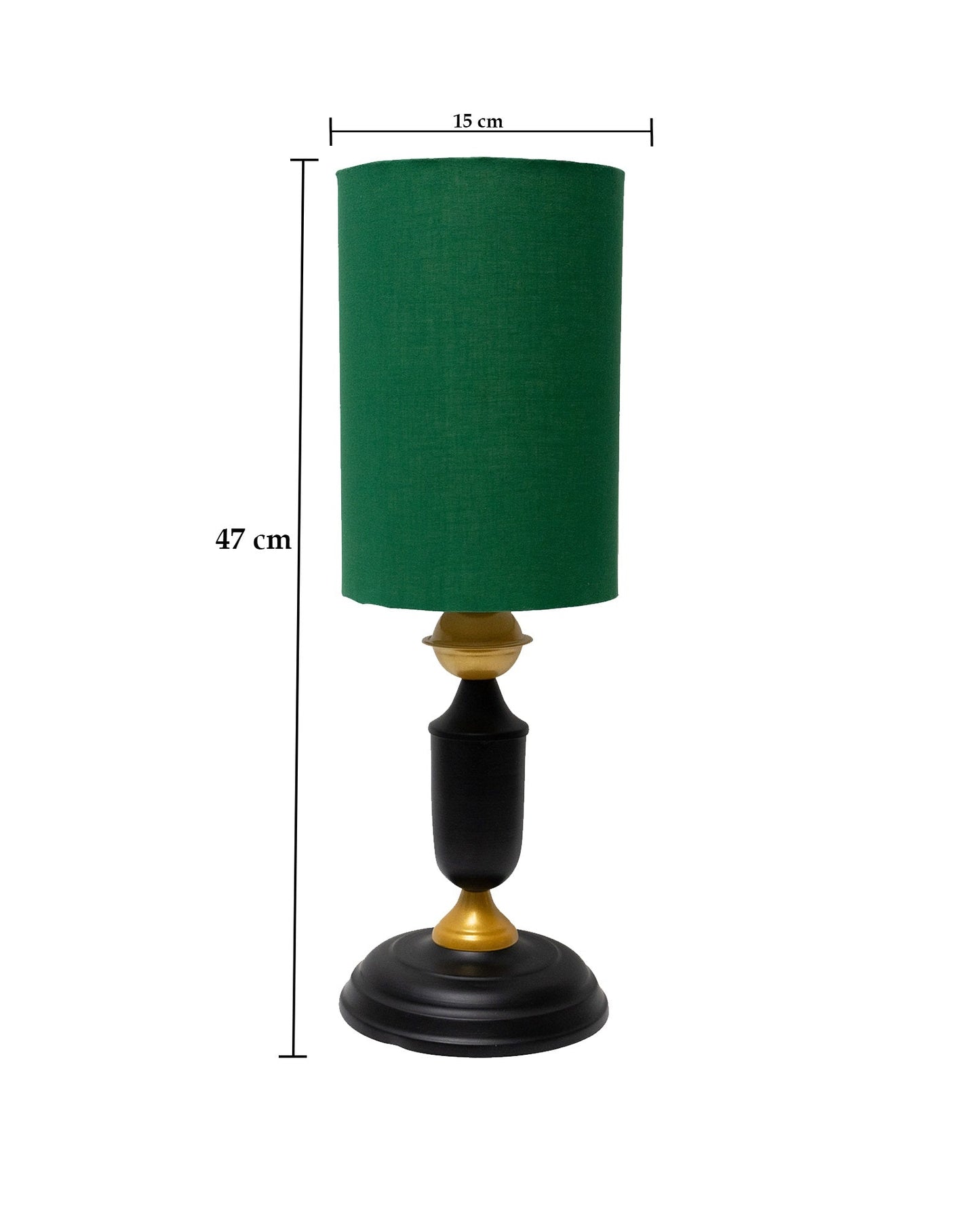 Murphy Black Table Lamp with Shade, LED bulb included
