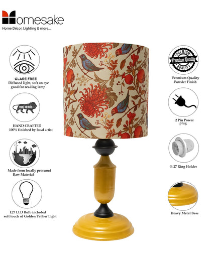 Murphy Golden Table Lamp with Shade, LED Bulb Included