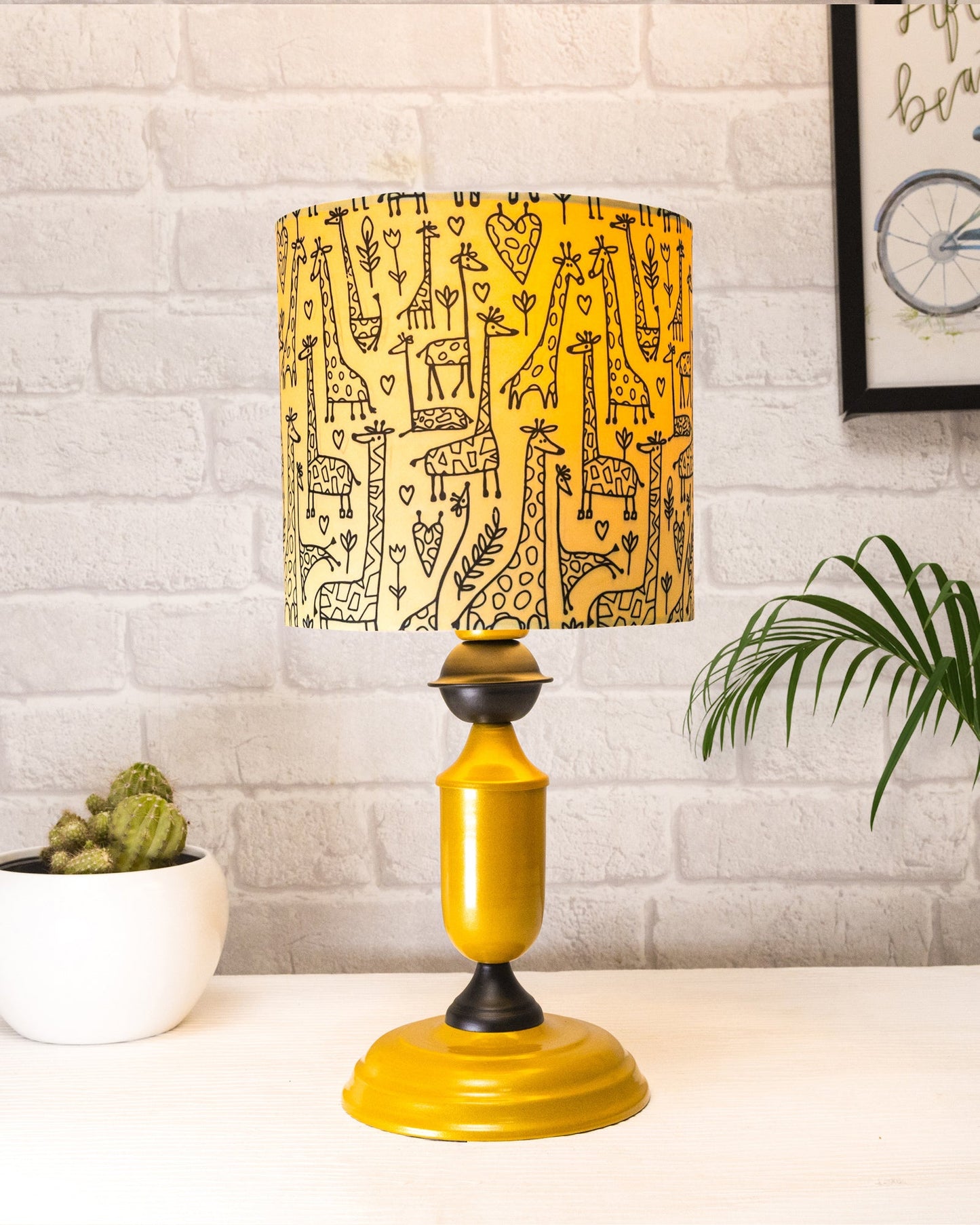 Murphy Golden Table Lamp with Shade, LED Bulb Included