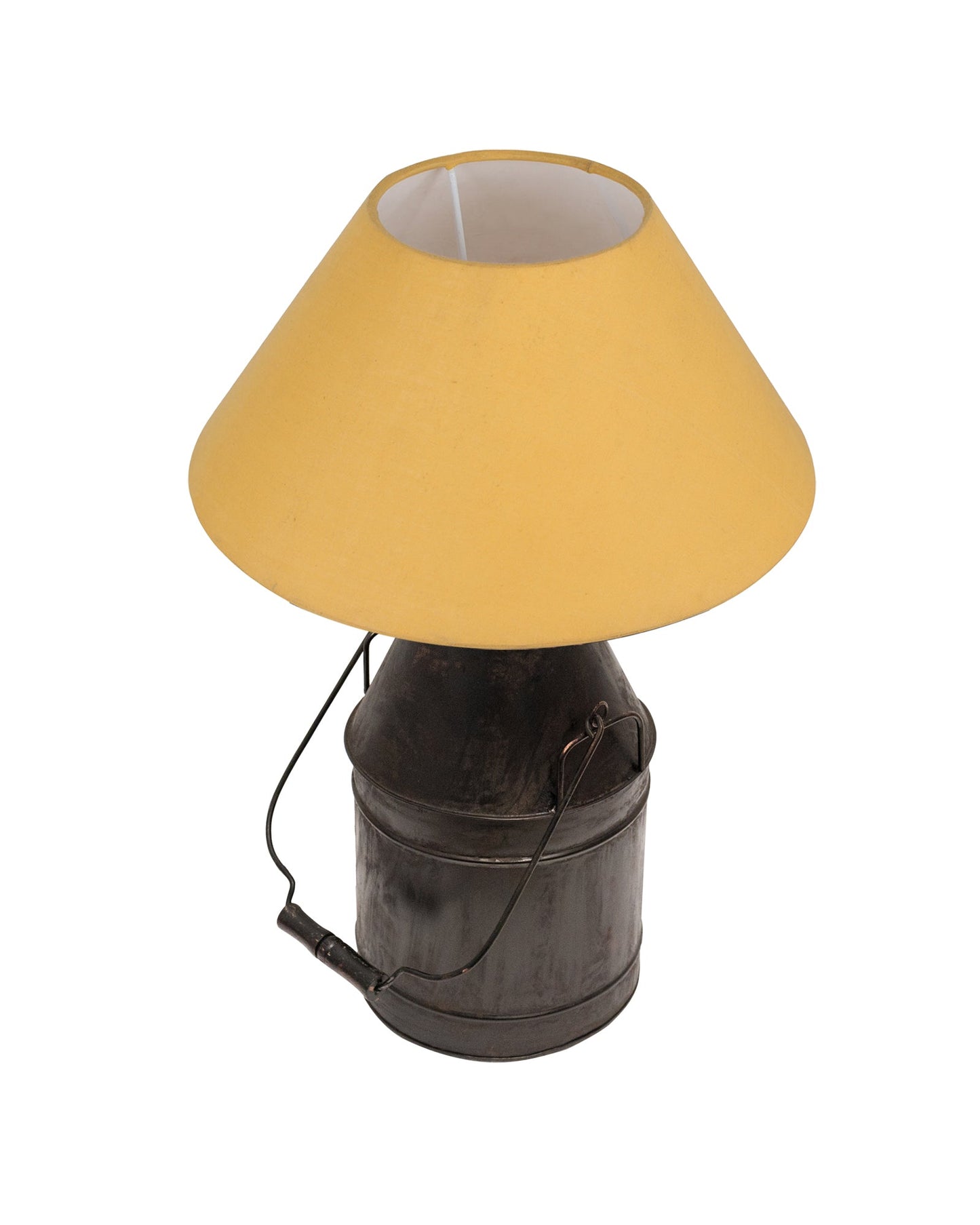 Rustic Milk Churn Can Table Lamp with shade, Black Rust Finish