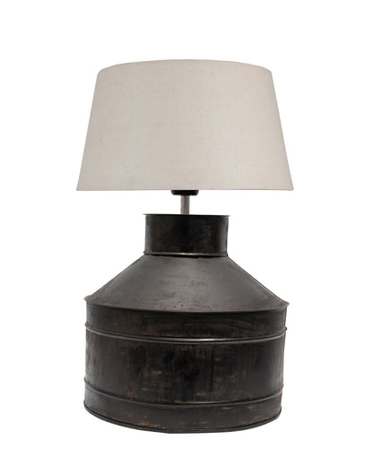 Rustic Milk Gagar Table Lamp with shade, Black Rust Finish