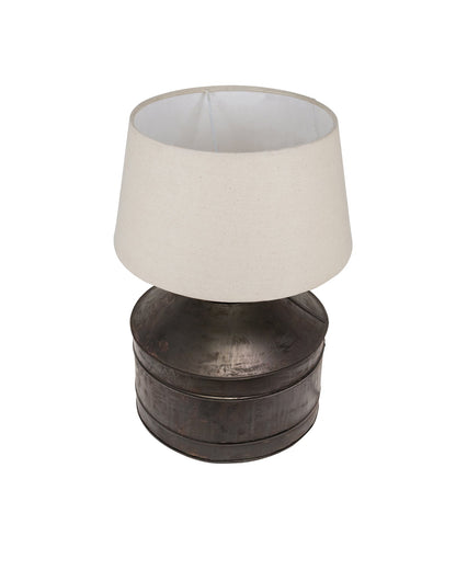 Rustic Milk Gagar Table Lamp with shade, Black Rust Finish