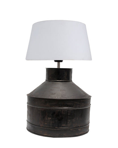 Rustic Milk Gagar Table Lamp with shade, Black Rust Finish
