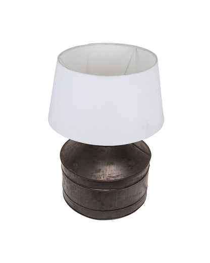 Rustic Milk Gagar Table Lamp with shade, Black Rust Finish