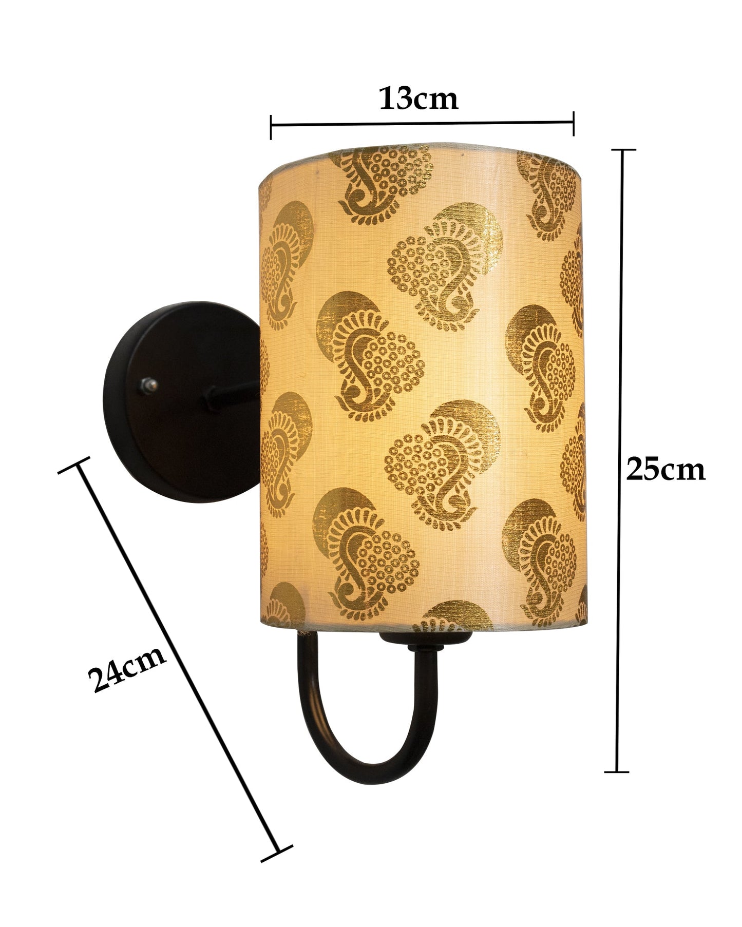 Wall Metal gooseneck stands with Cylinder Shade