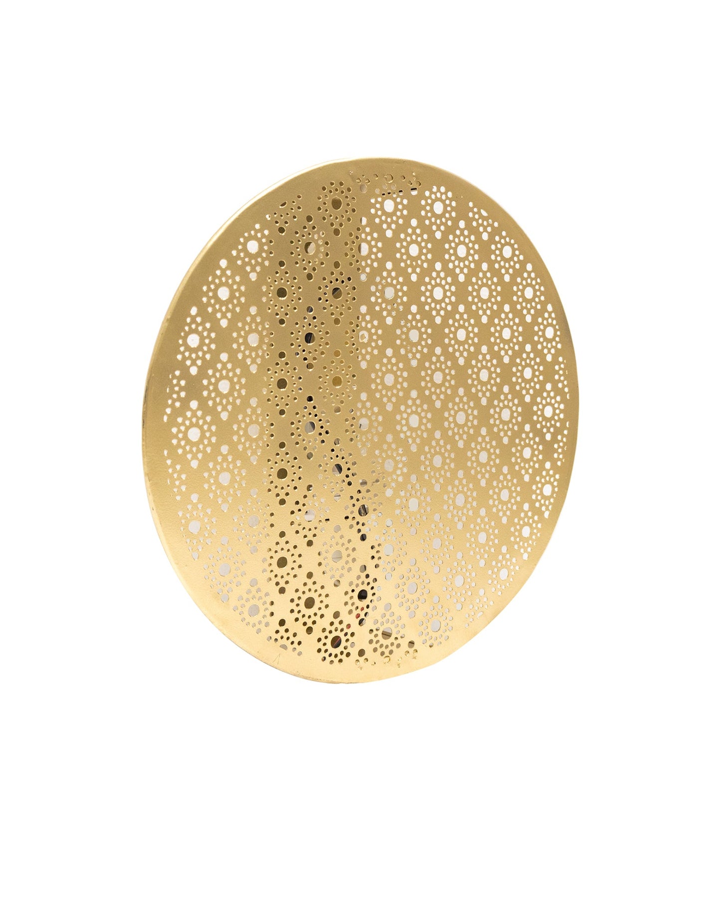 Moroccan Wall Round Light Shade, Engraved Wall Sconce Light Brass Finish