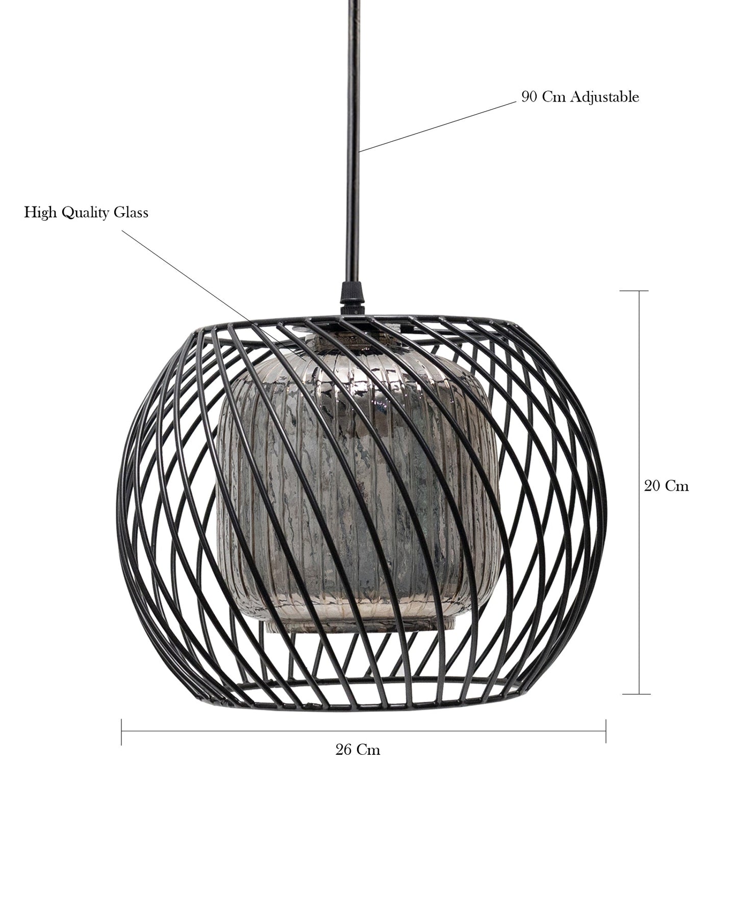 Black Twister Cage Pendant Lighting with Glass Shades,Porch Gazebo Barn Light Fixture
