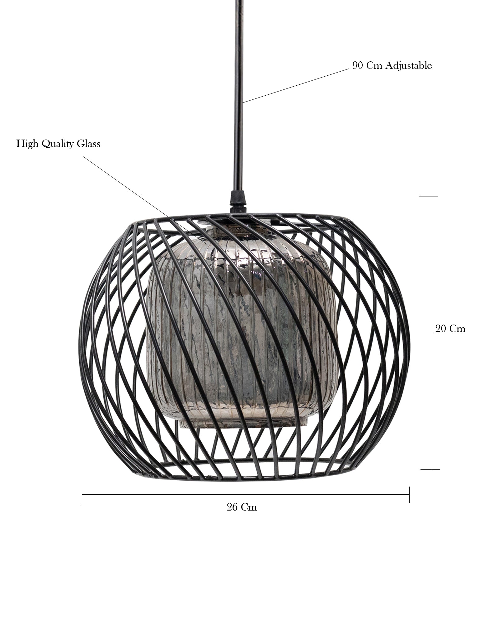 Black Twister Cage Pendant Lighting with Glass Shades,Porch Gazebo Barn Light Fixture