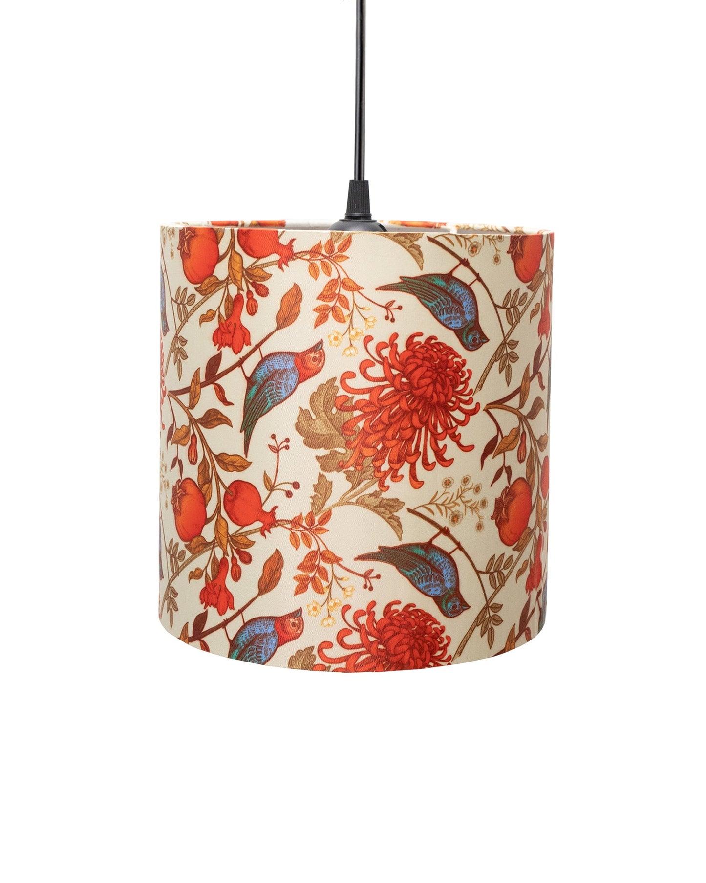 Birds Hanging Drum Lamp Shade, Decorative Light Lamp for Living Room, Home, Bedroom