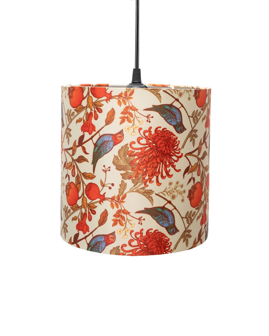 Birds Hanging Drum Lamp Shade, Decorative Light Lamp for Living Room, Home, Bedroom