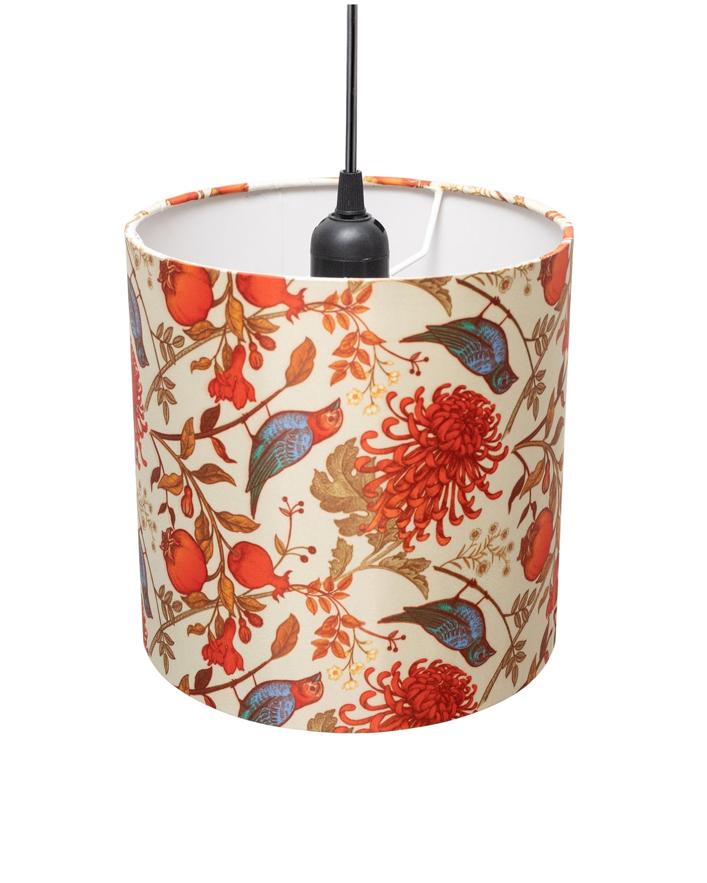 Birds Hanging Drum Lamp Shade, Decorative Light Lamp for Living Room, Home, Bedroom