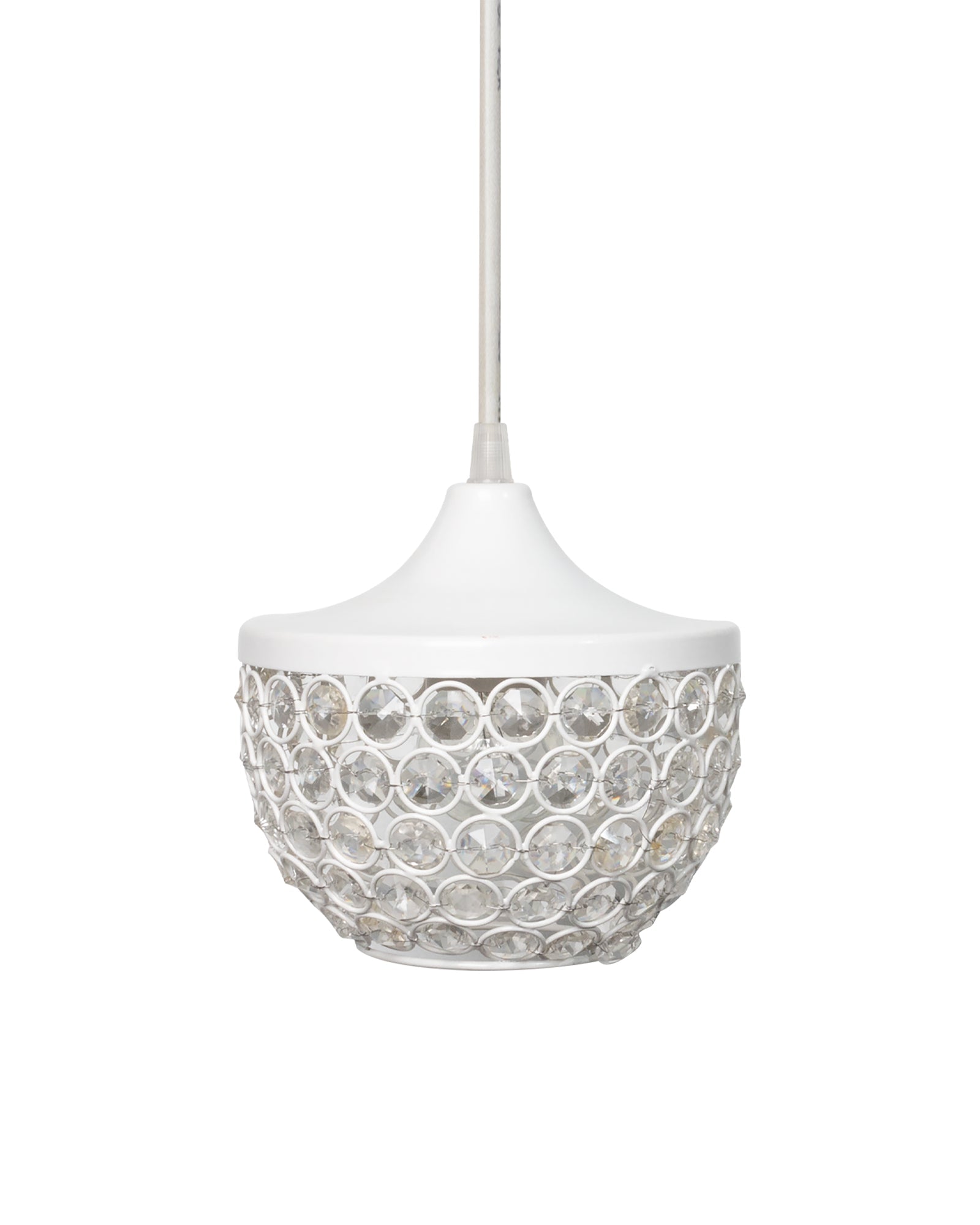 6" Glossy Crystal hanging goblet light, ceiling light, Nordic E27 pendant