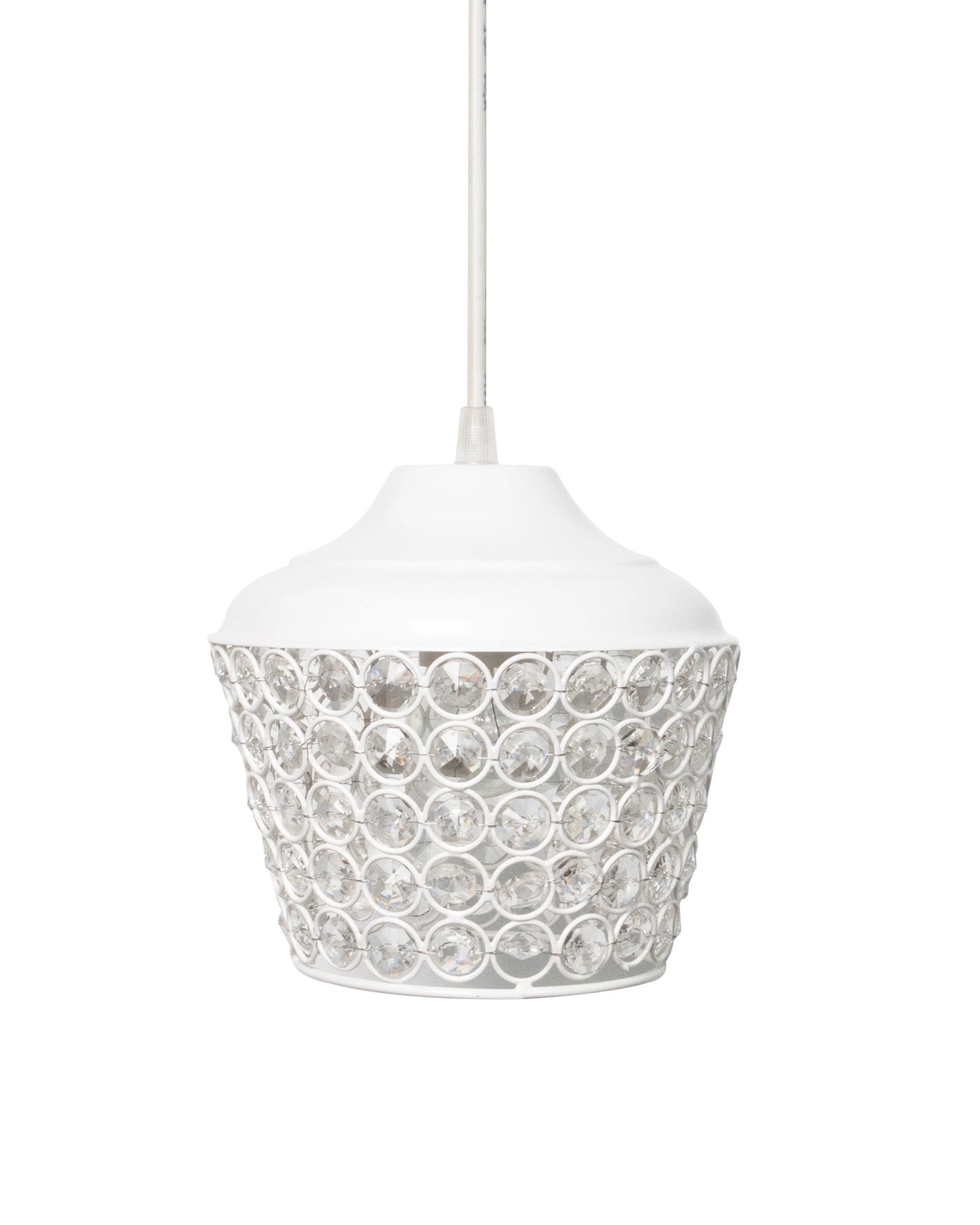 6.5" Glossy Crystal hanging lantern light, ceiling light, Nordic E27 pendant