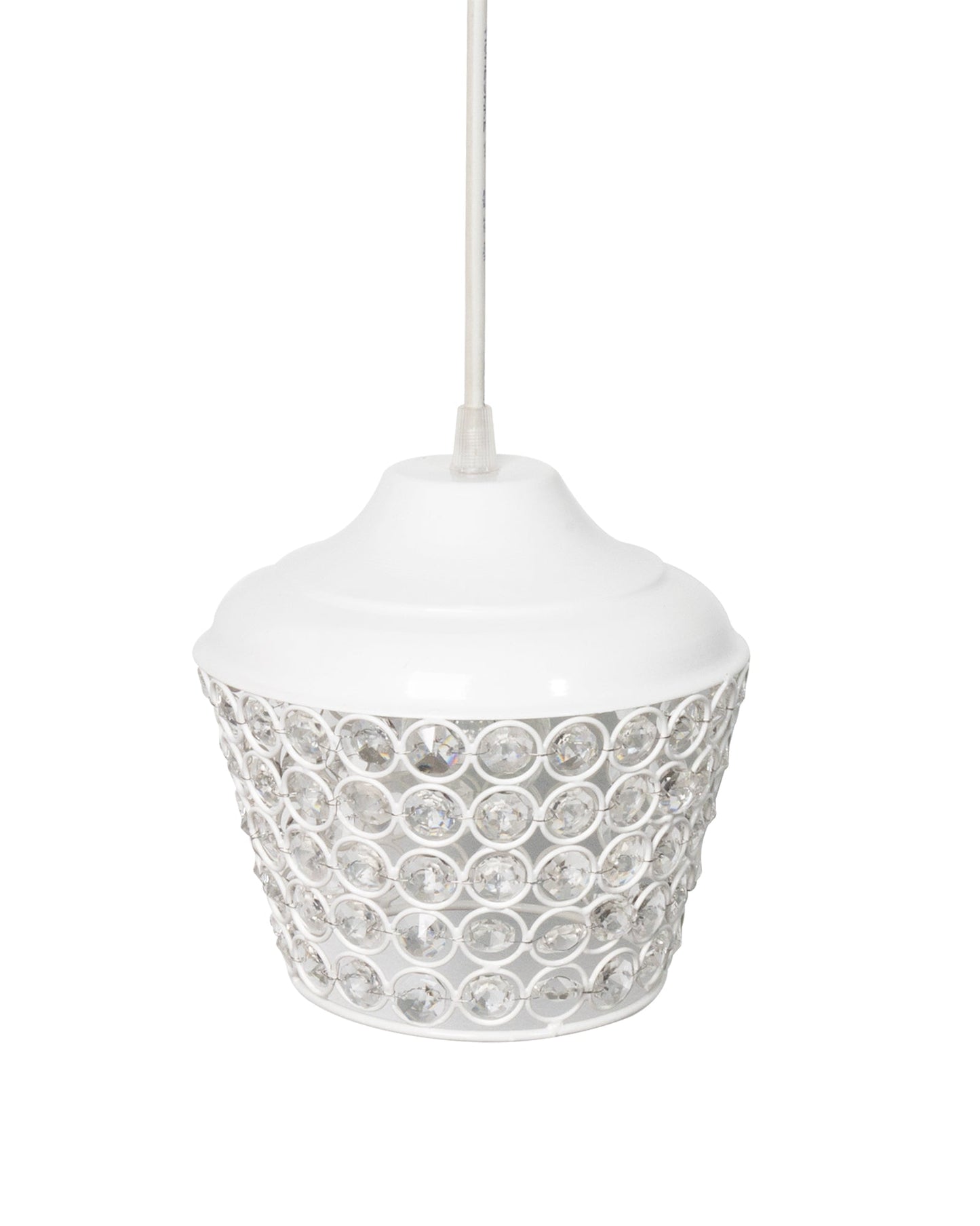 6.5" Glossy Crystal hanging lantern light, ceiling light, Nordic E27 pendant