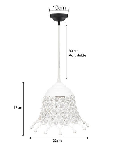 Glossy Hanging crystal pendant light, Adjustable Pendant Light Fixture for Kitchen Dinning Room Bedroom