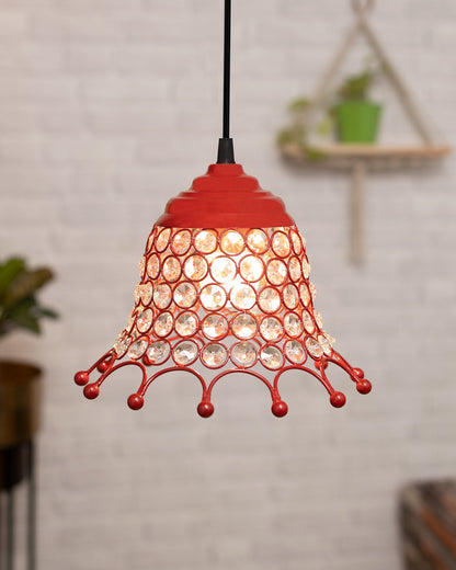 Glossy Hanging crystal pendant light, Adjustable Pendant Light Fixture for Kitchen Dinning Room Bedroom