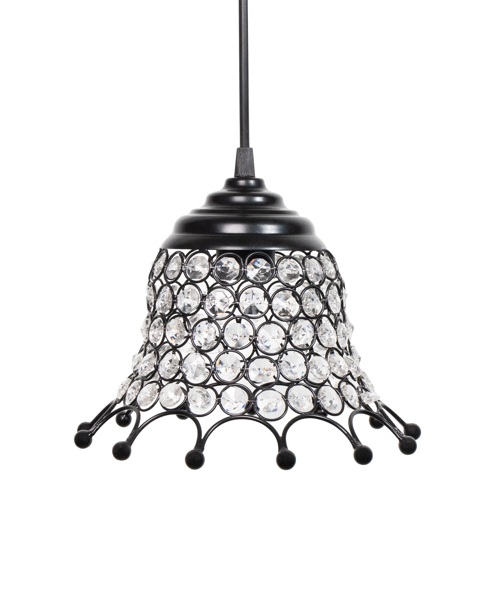 Glossy Hanging crystal pendant light, Adjustable Pendant Light Fixture for Kitchen Dinning Room Bedroom