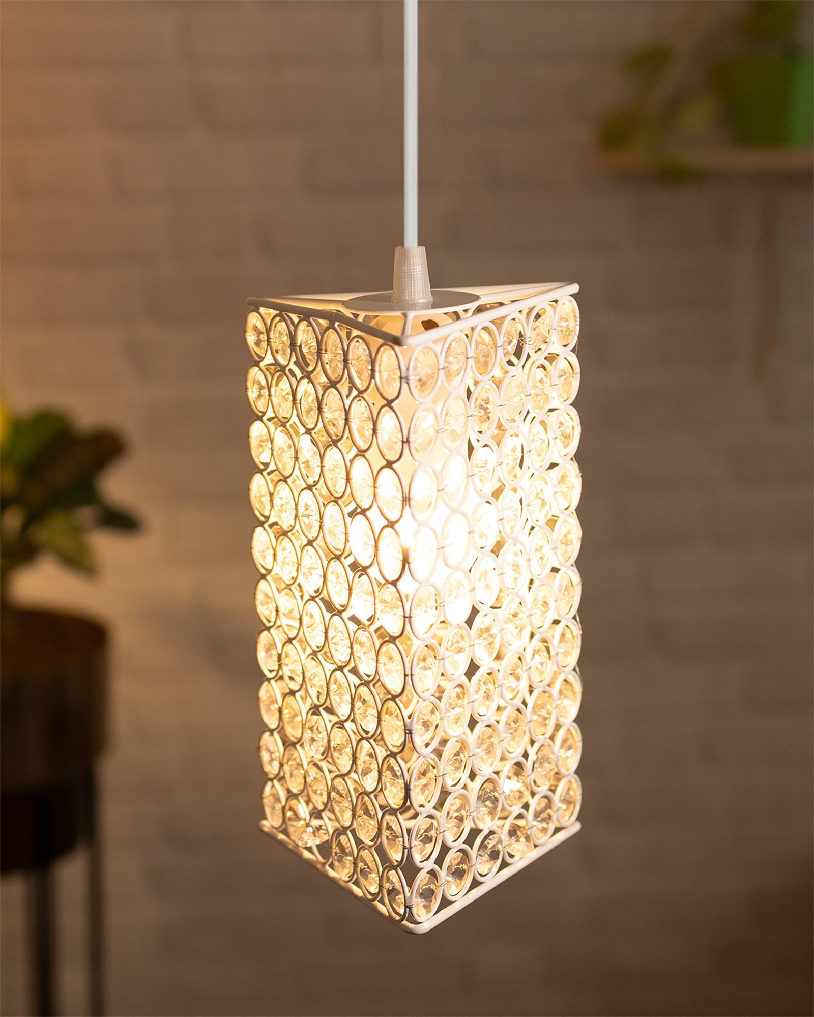 Glossy Hanging crystal Chandelier Vintage Industrial Vintage Pendant Ceiling Light