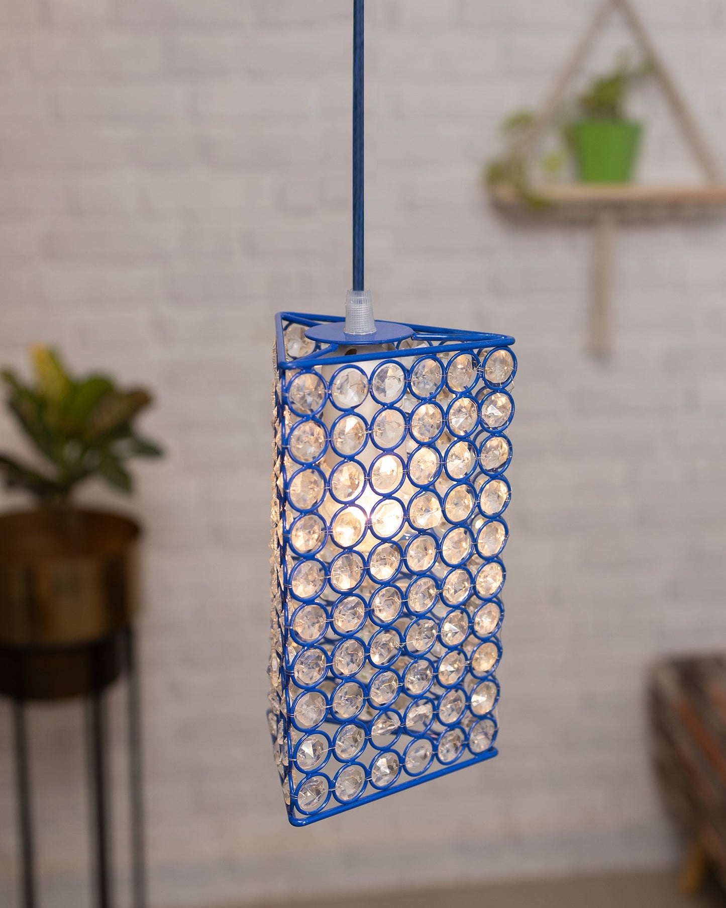 Glossy Hanging crystal Chandelier Vintage Industrial Vintage Pendant Ceiling Light