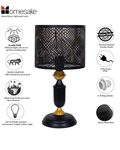 Murphy Table Lamp with Moroccan Shade, LED bulb included