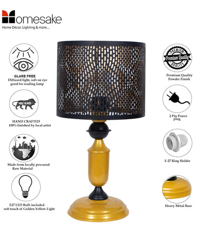 Murphy Table Lamp with Moroccan Shade, LED bulb included