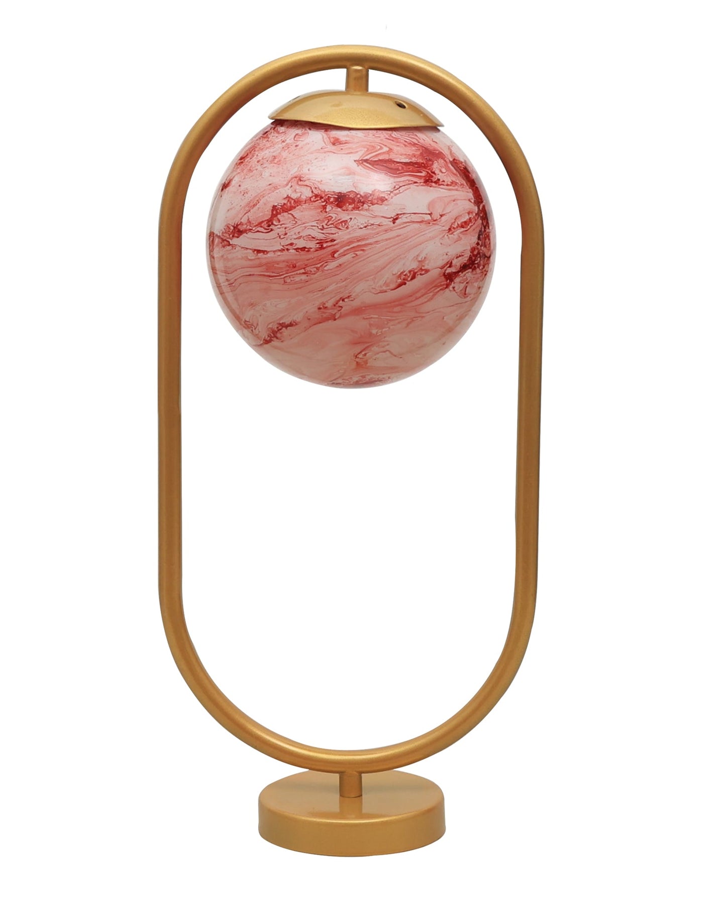 Modern Bedside Night Lamp Mini Gold Table Light Metal Gold Finished Bedside Desk Lamp with Milky White Shade for Living Room Bedroom, Oval