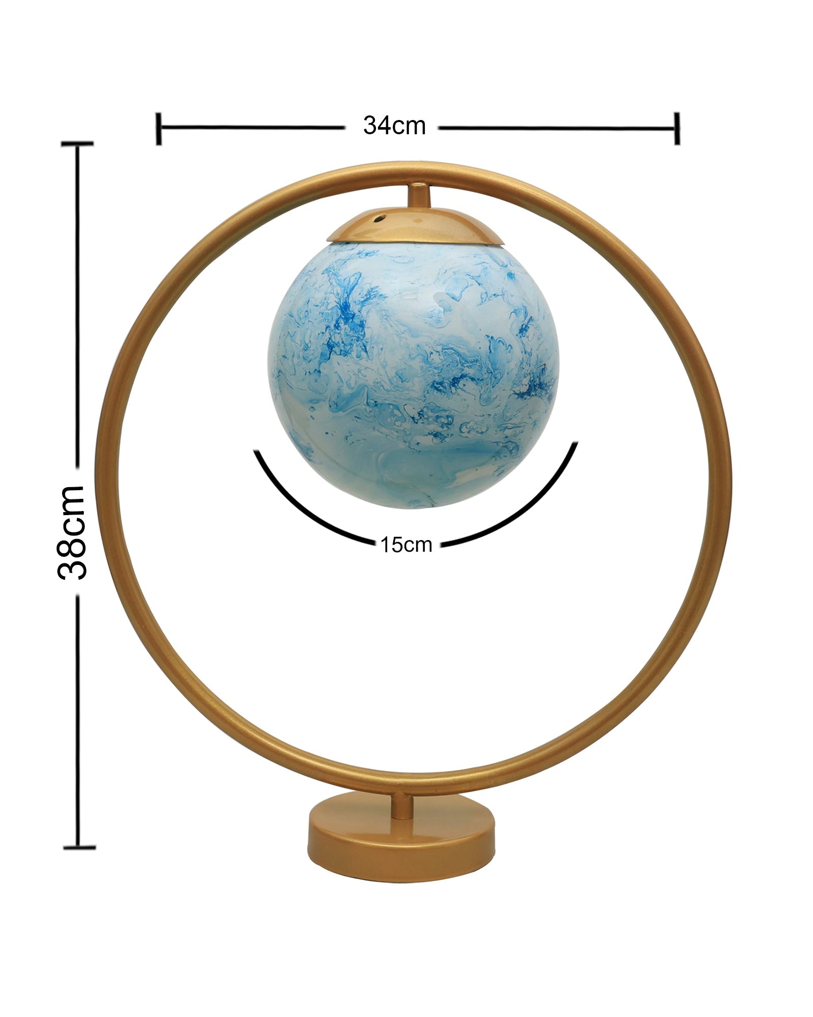 Modern Bedside Night Lamp Mini Gold Table Light Metal Gold Finished Bedside Desk Lamp with Milky White Shade for Living Room Bedroom, Round