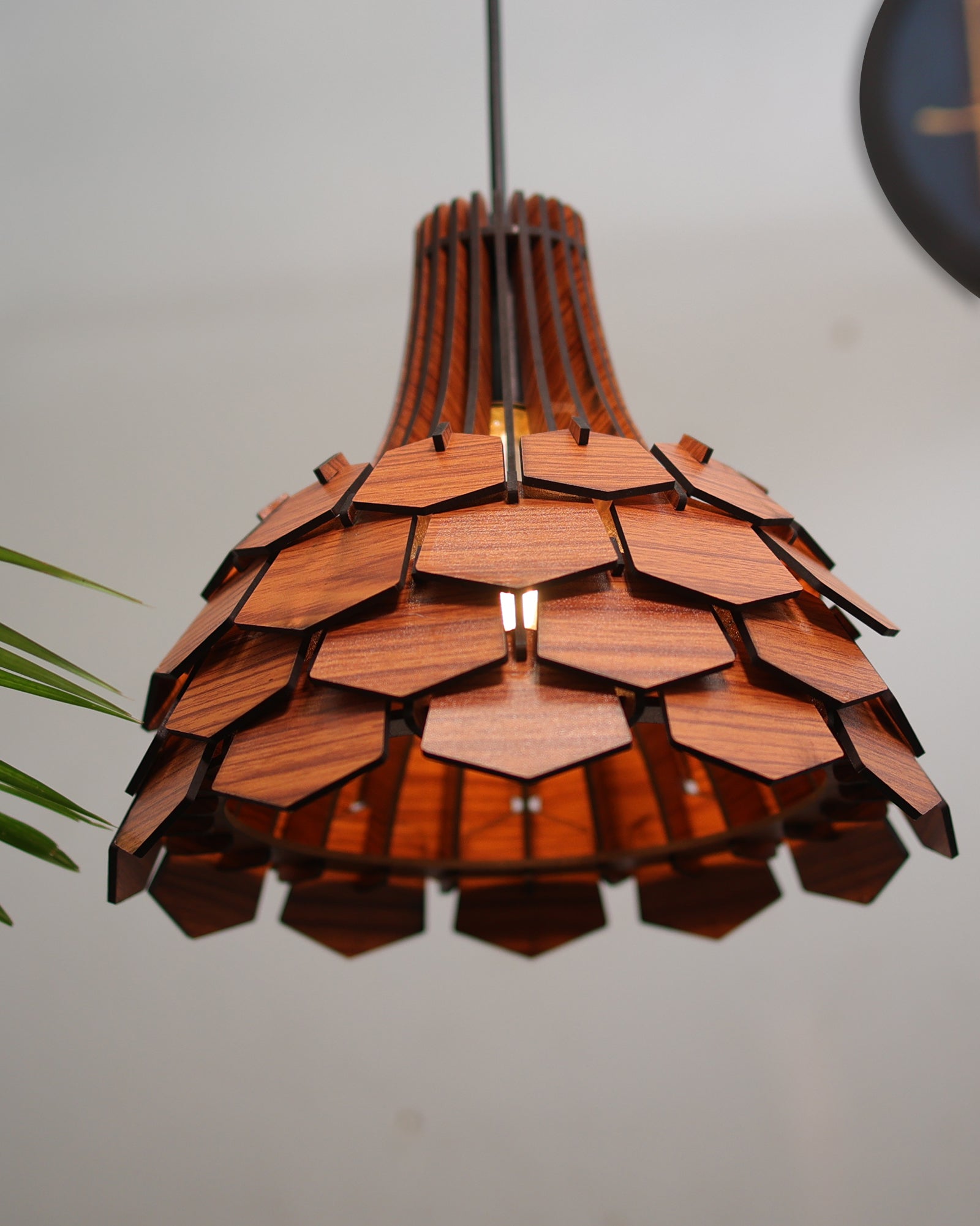 Wood Pendant Light, Mid Century Modern, Handmade, Ceiling Lamp, Chandelier Lighting, Industrial Lamp, Wooden Lamp, Lampshade Ceiling, Lotus