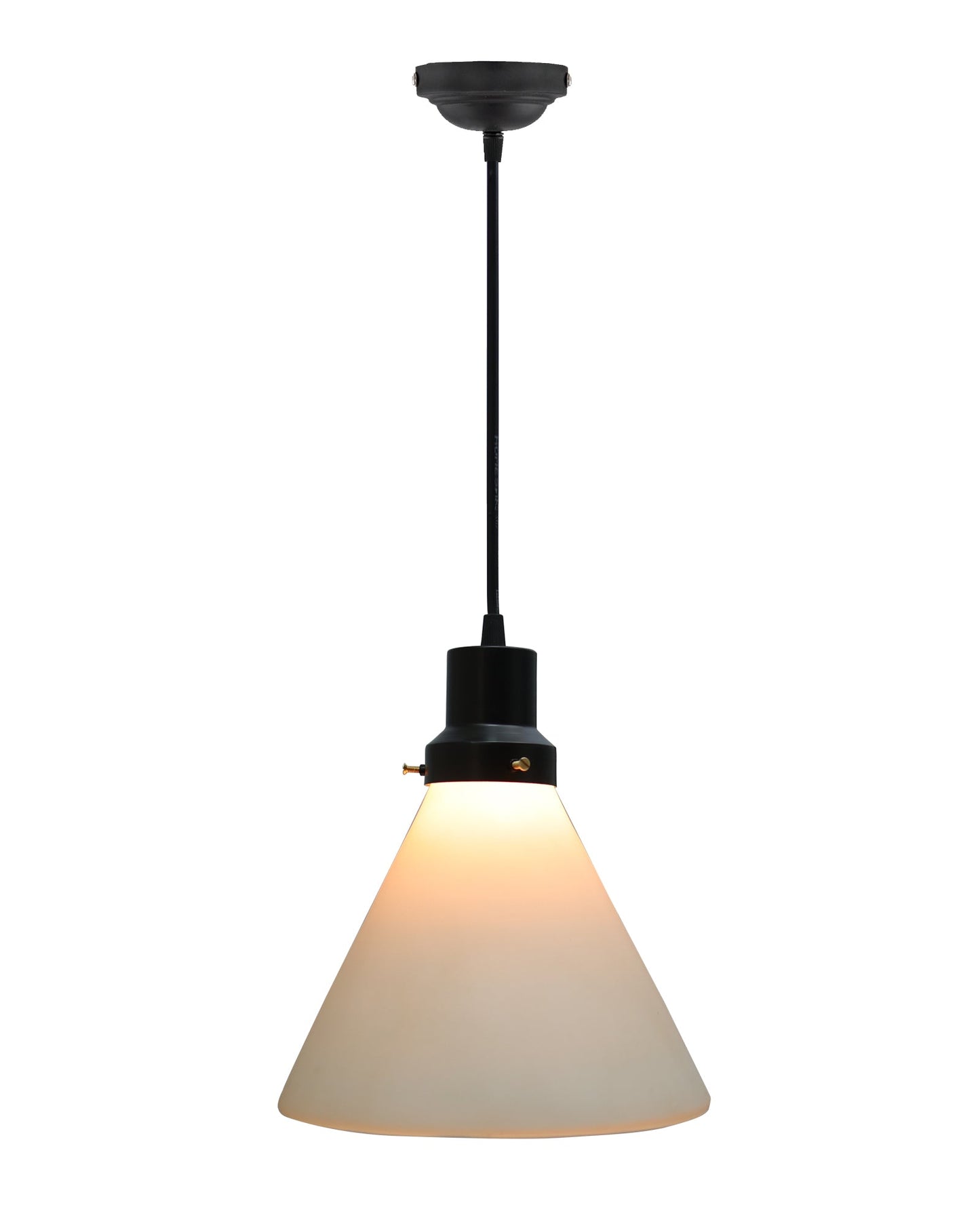 Pendant Light Fixtures Adjustable Hanging Lights Vintage White Frosted Glass Shade Nordic Dining Room Living Room Bedroom, Matt Black Fitting