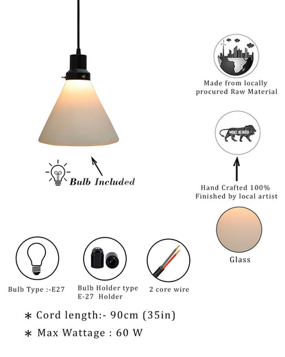 Pendant Light Fixtures Adjustable Hanging Lights Vintage White Frosted Glass Shade Nordic Dining Room Living Room Bedroom, Matt Black Fitting