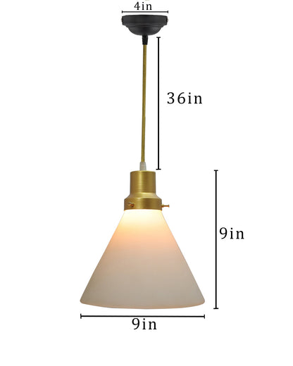 Pendant Light Fixtures Adjustable Hanging Lights Vintage White Frosted Glass Shade Nordic Dining Room Living Room Bedroom, Glossy Golden Fitting