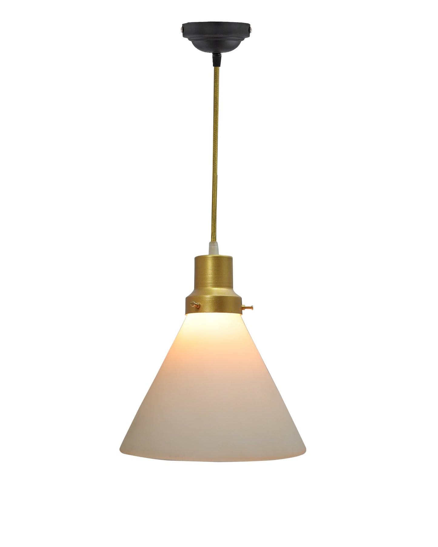 Pendant Light Fixtures Adjustable Hanging Lights Vintage White Frosted Glass Shade Nordic Dining Room Living Room Bedroom, Glossy Golden Fitting