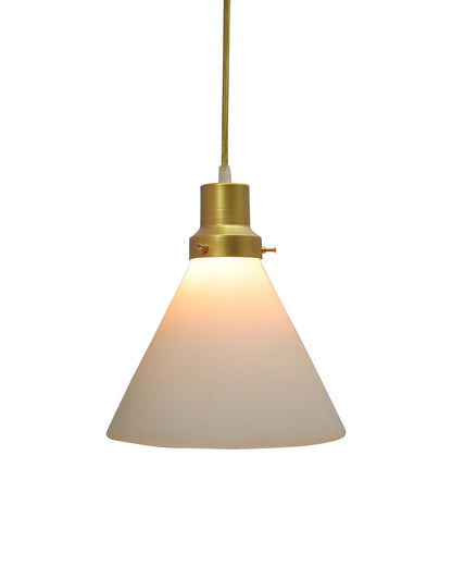Pendant Light Fixtures Adjustable Hanging Lights Vintage White Frosted Glass Shade Nordic Dining Room Living Room Bedroom, Glossy Golden Fitting