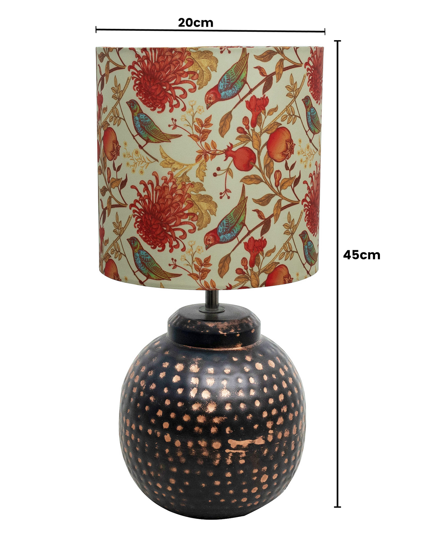 Ginger Jar Antique Table Lamp Hammered Oil-Rubbed Bronze Metal for Living Room Family Bedroom