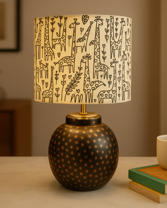 Ginger Jar Antique Table Lamp Hammered Oil-Rubbed Bronze Metal for Living Room Family Bedroom