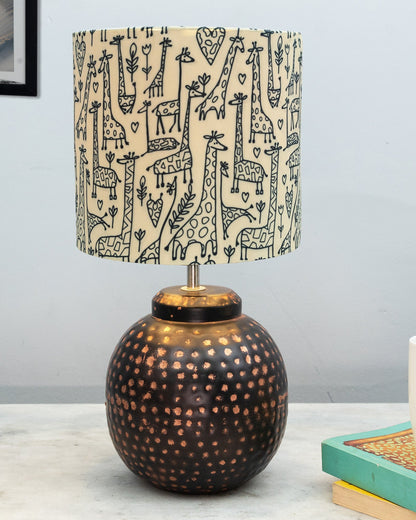 Ginger Jar Antique Table Lamp Hammered Oil-Rubbed Bronze Metal for Living Room Family Bedroom