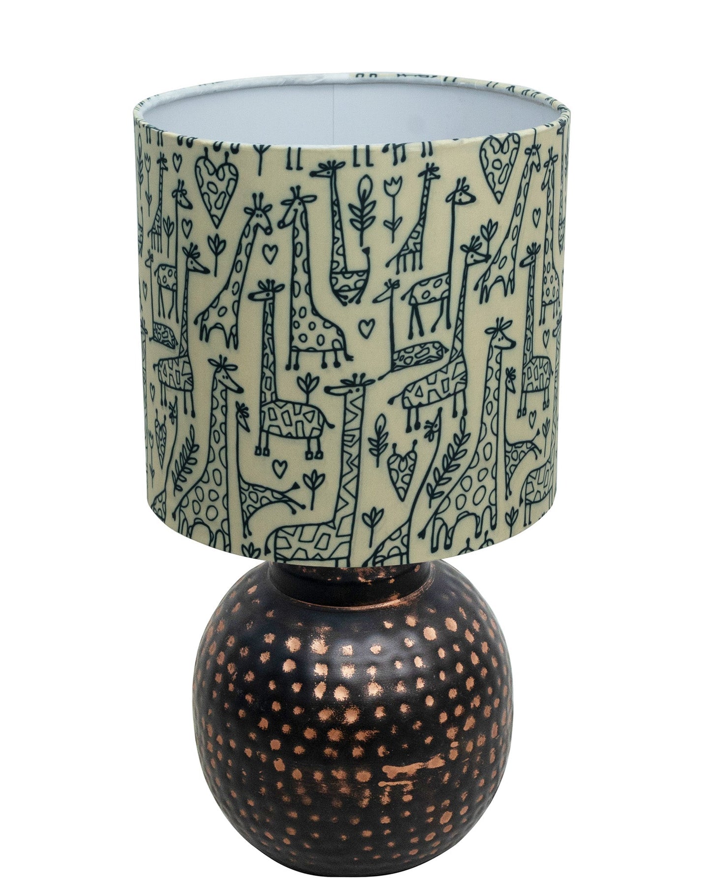 Ginger Jar Antique Table Lamp Hammered Oil-Rubbed Bronze Metal for Living Room Family Bedroom