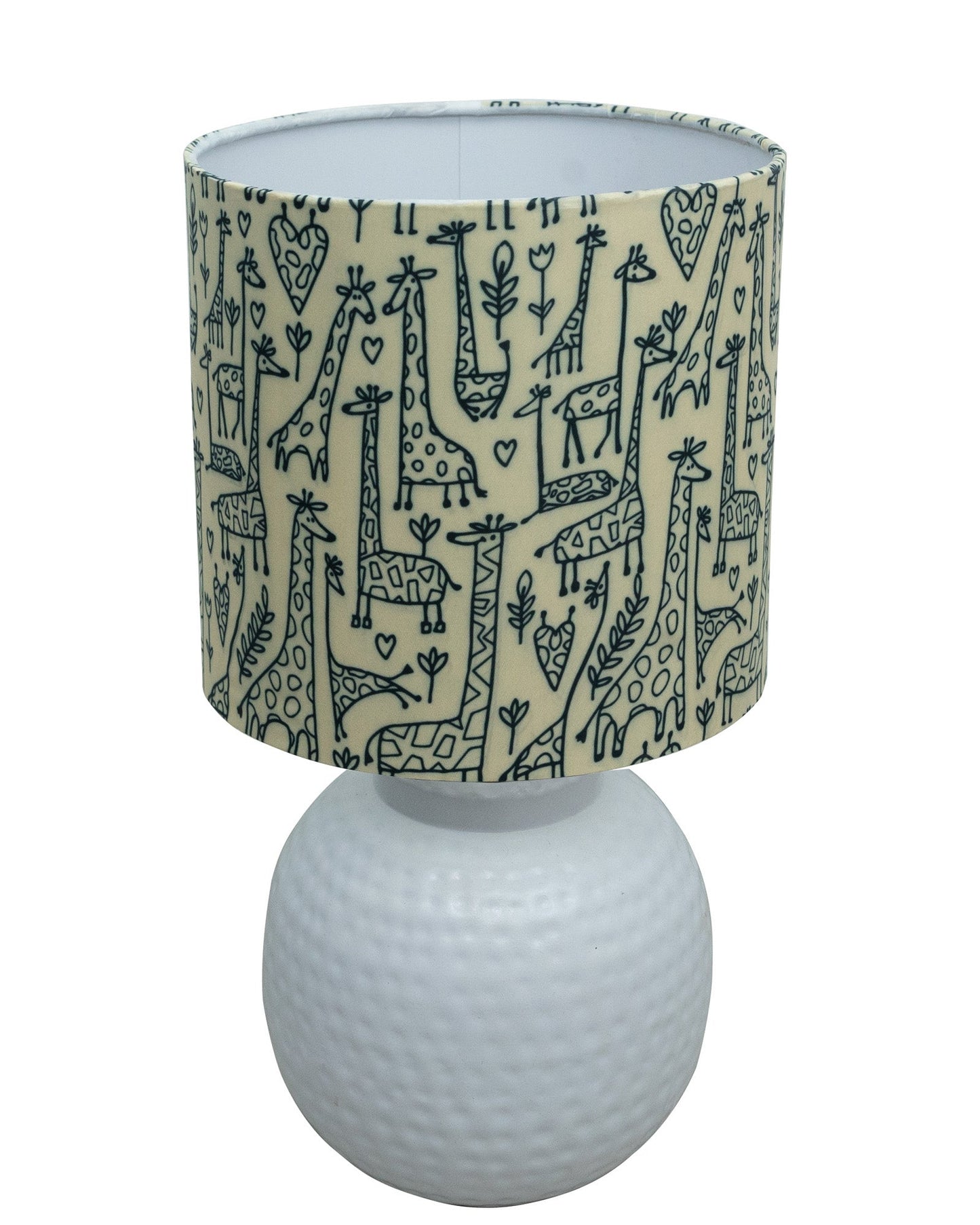 Ginger Jar Antique Table Lamp Hammered Matt White Metal for Living Room Family Bedroom
