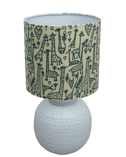Ginger Jar Antique Table Lamp Hammered Matt White Metal for Living Room Family Bedroom