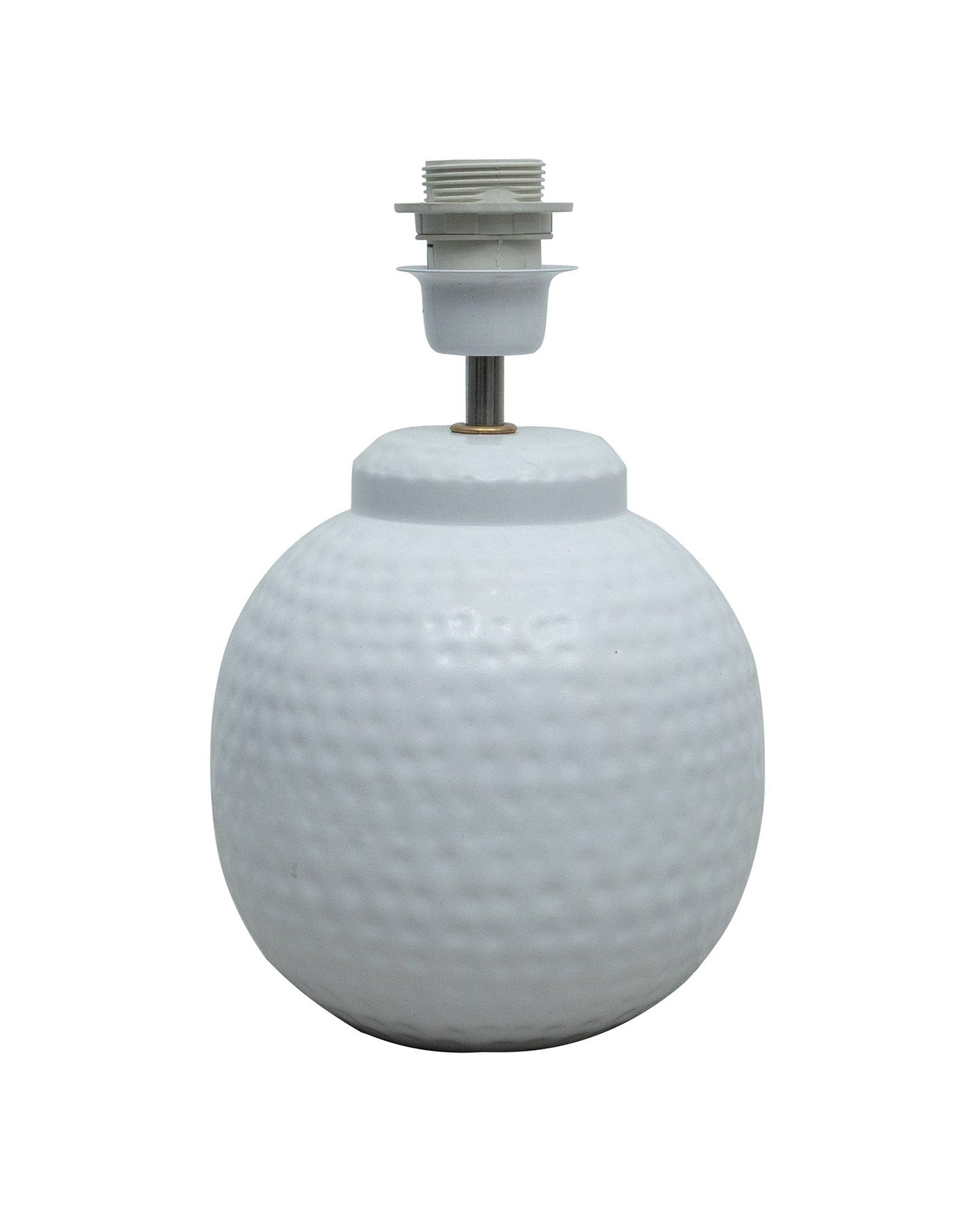 Ginger Jar Antique Table Lamp Hammered Matt White Metal for Living Room Family Bedroom