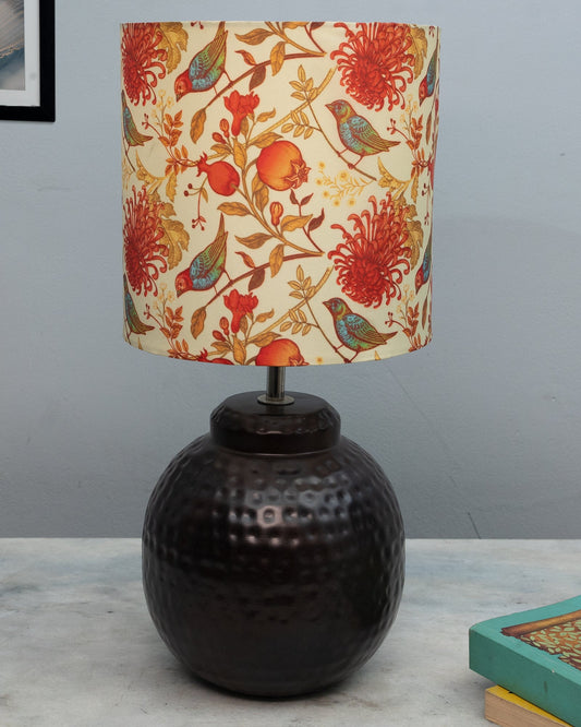 Ginger Jar Antique Table Lamp Hammered Antique Copper Metal for Living Room Family Bedroom