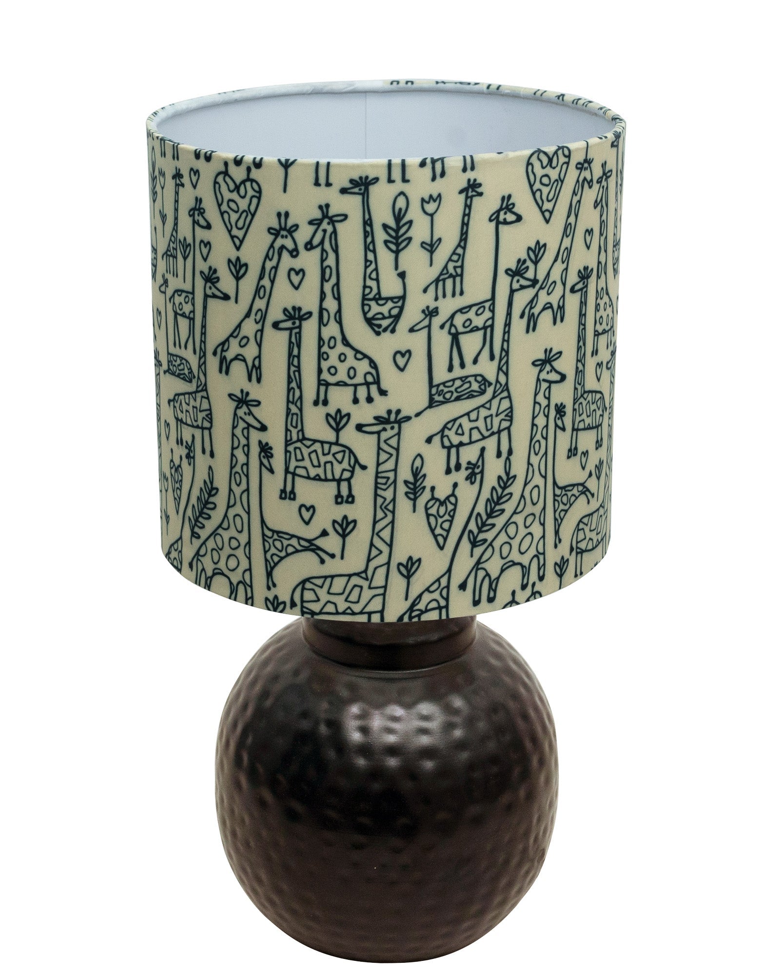 Ginger Jar Antique Table Lamp Hammered Antique Copper Metal for Living Room Family Bedroom