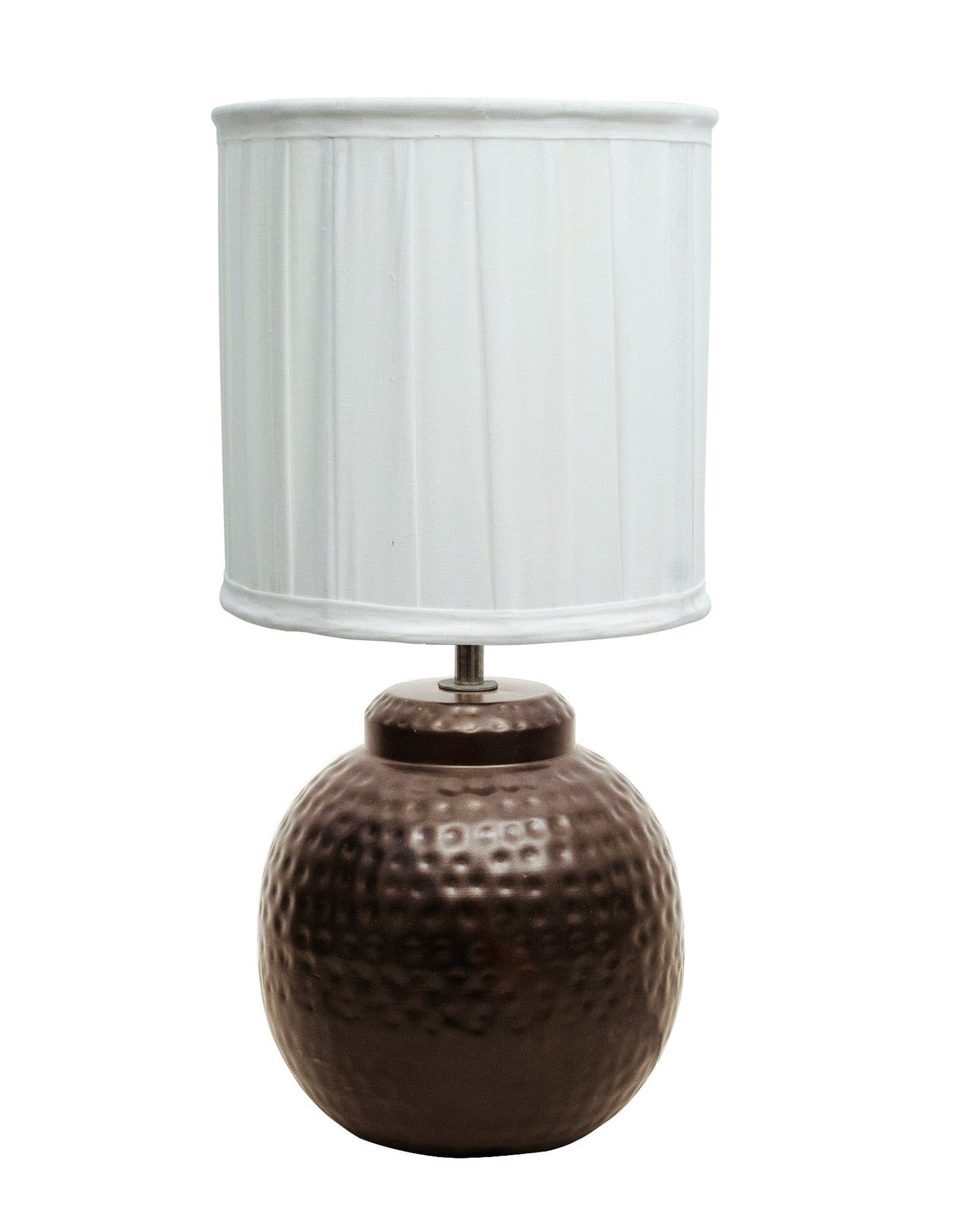 Ginger Jar Antique Table Lamp Hammered Antique Copper Metal for Living Room Family Bedroom