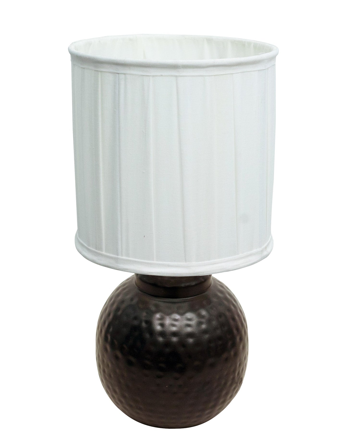 Ginger Jar Antique Table Lamp Hammered Antique Copper Metal for Living Room Family Bedroom