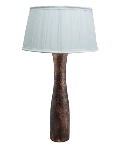 Antique Solid Timber Turned table lamp with Empire Pleated Shade