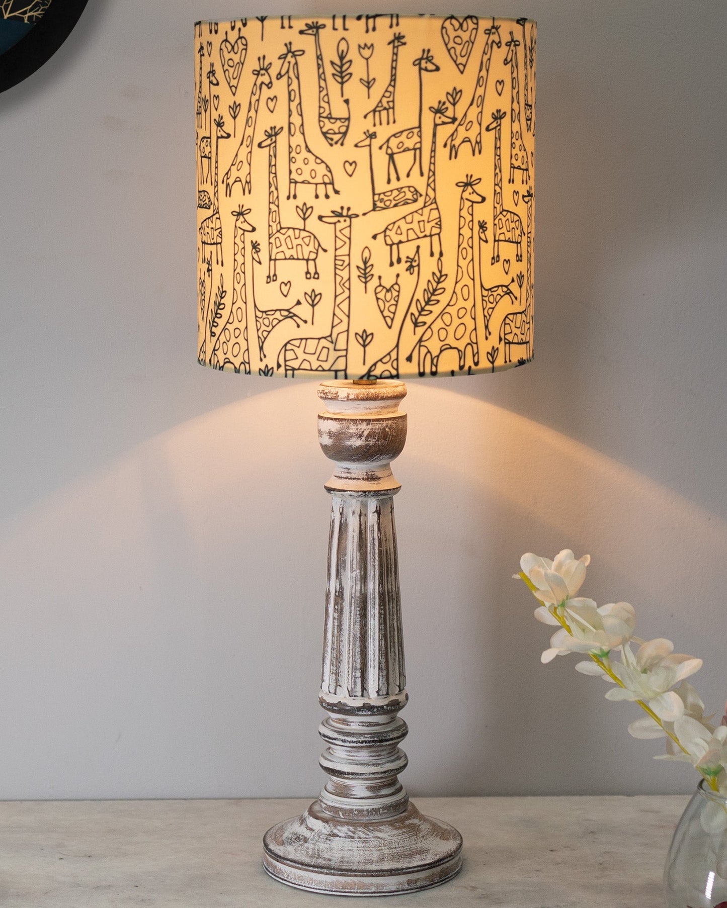 Traditional Country Cottage Table Lamp Antique White Athens Desk Lamp for Bedroom Living Room